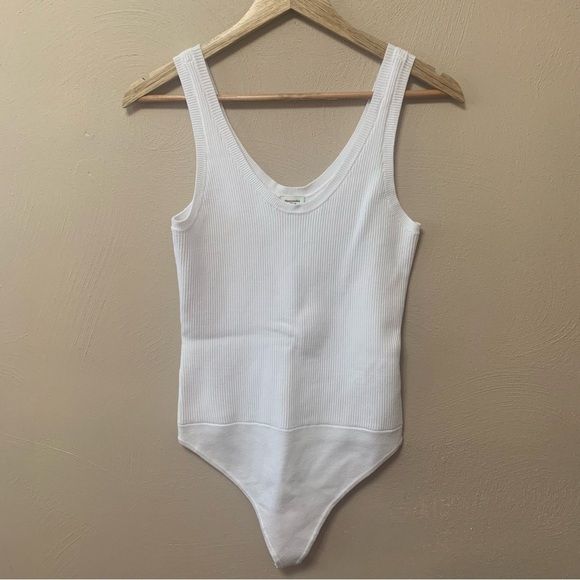 Abercrombie & Fitch Tops - Abercrombie & Fitch Ribbed Knit Tank Top Bodysuit
White Size Large NWT New